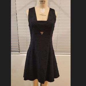 Kimora Lee Simmons SZ2- Fit & Flare Mini Dress with Cut out in Fils Coupe fabric